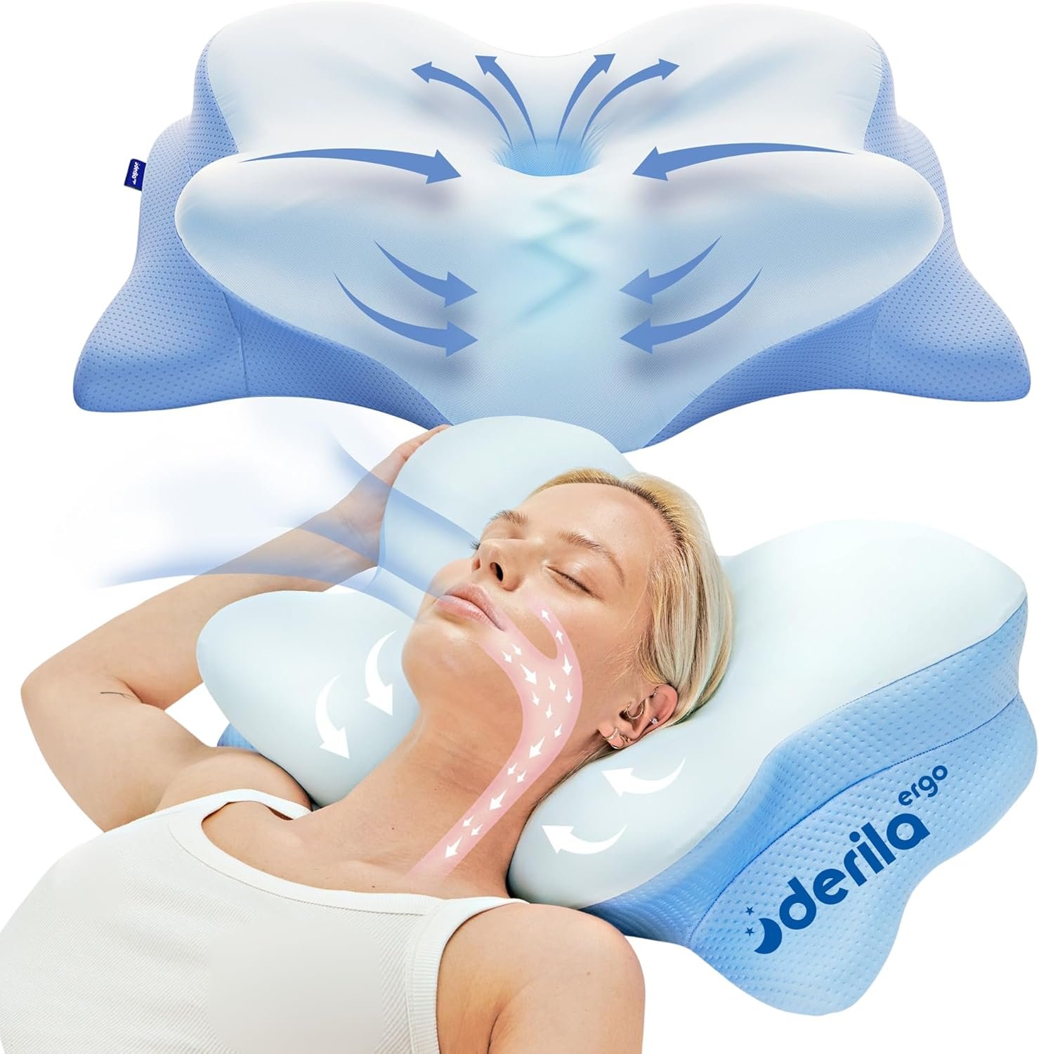 Derila Ergo Butterfly Memory Foam Pillow